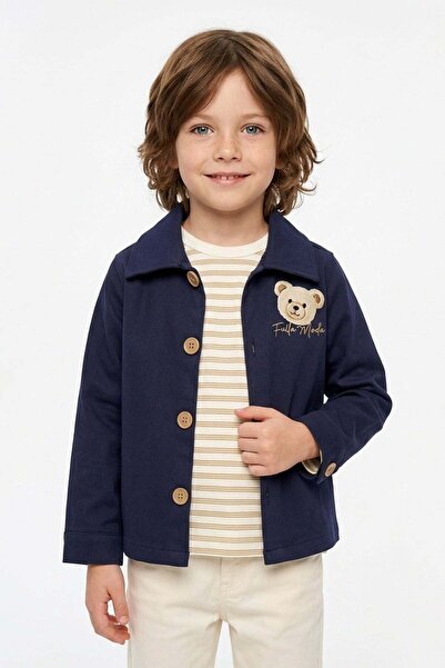 Fulla Moda 100% Βαμβάκι Teddy Bear με τύπωμα Ριγέ Σετ 2 τεμαχίων για αγόρια