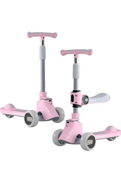 Arabest سكوتر ركل 3 في 1، 3 عجلات مضيئة بموسيقى LED وسطح مانع للانزلاق، للأول...