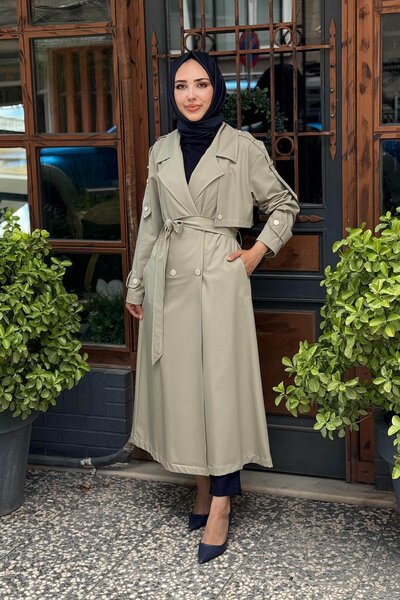 Kayra Trençkot KA-B25-14026 Küf Rengi