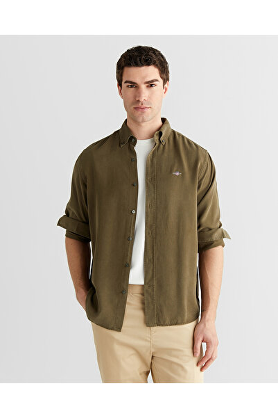 Gant Erkek Yeşil Regular Fit Düğmeli Yaka Gömlek
