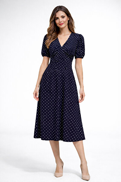 Kira By Simple Puantiyeli Elbise