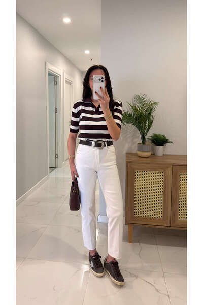 BİRCANÇİL Zr Wita White Raw Hem Size Fit Jean