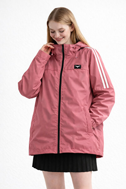 Luvint Kadın Gül Kurusu Yağmurluk