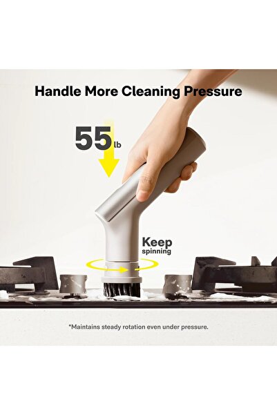 hoto فرشاة تنظيف المطبخ، فرشاة كهربائية ثنائية السرعة، 9 ملحقات، مقاومة للماء...