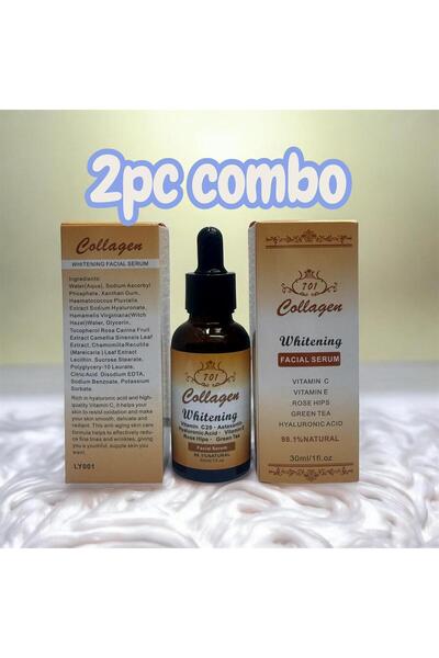 701 Collagen Whitening Facial Serum 2pcs Combo – Brightening & Firming Anti-A...