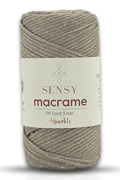 SENSY Sa šljokicama Poliester Makrame Pređa od nerca 3 mm 250 gr Supla pređa ...