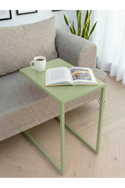 Adowan Pastel Yeşil Metal C Sehpa🟩