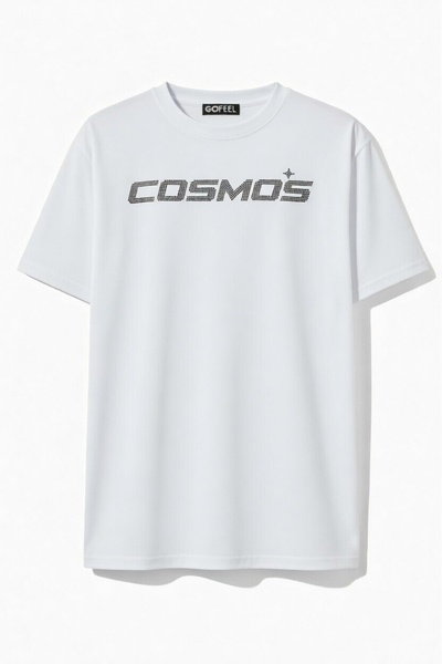 Gofeel Unisex Oversize kroj Beli Kozmos Svetlucav Sa kamenčićima T-shirt