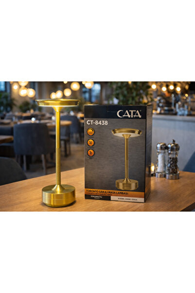 Cata TORONTO ŞARJLI DOKUNMATİK 3 FARKLI IŞIK MODU MASA LAMBASI