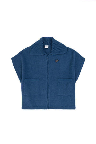 U.S. Polo Assn. Girl's Indigo Knitwear Poncho 50254390-Vr028