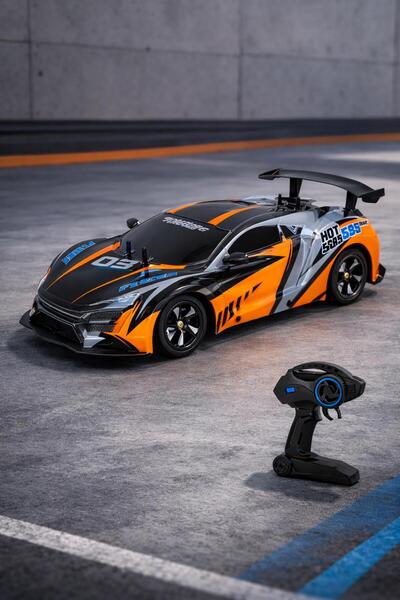 hak-iş oyuncak Uzaktan Kumandalı Crazed Champion Racing 1:10 Scale – Turuncu/...
