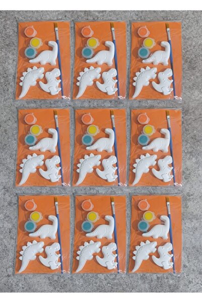 MİNİ DİNOZOR BOYAMA SETİ (10 PAKET)