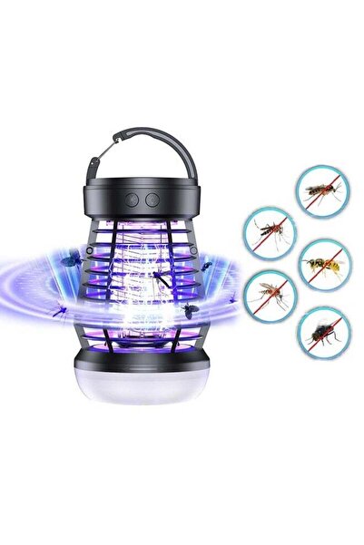 Arabest جهاز صاعق حشرات قابل لإعادة الشحن 2 في 1 وفانوس تخييم، صاعق ذباب محمو...