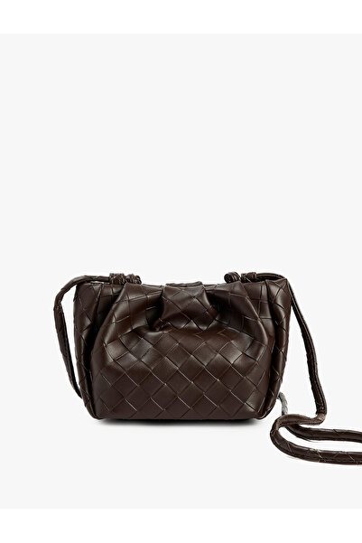 Koton Πλέξιμο Με σχέδιο Με χερούλι Με λουράκια Με σούρες Τεχνητό δέρμα Τσάντα...