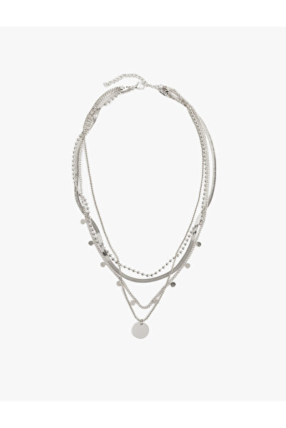 Koton Charm Detaylı Çoklu Zincir Kolye