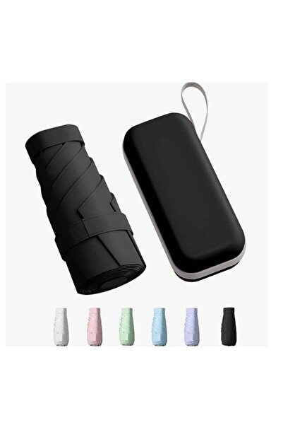Arabest Mini Umbrella for Travel, Small Umbrella with Case for Sun and Rain, ...
