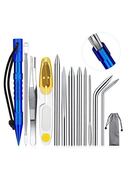Arabest 12 Pieces Paracord Fid Set Stainless Steel Knotter Tools Marlinspike ...