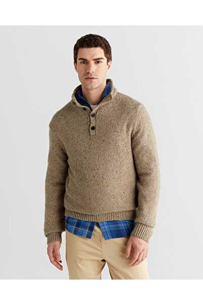 Gant Erkek Bej Regular Fit Düğmeli Triko