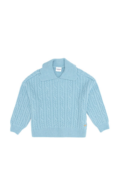 U.S. Polo Assn. Girl's Blue Peter Pan collar Sweater 50254139-Vr036