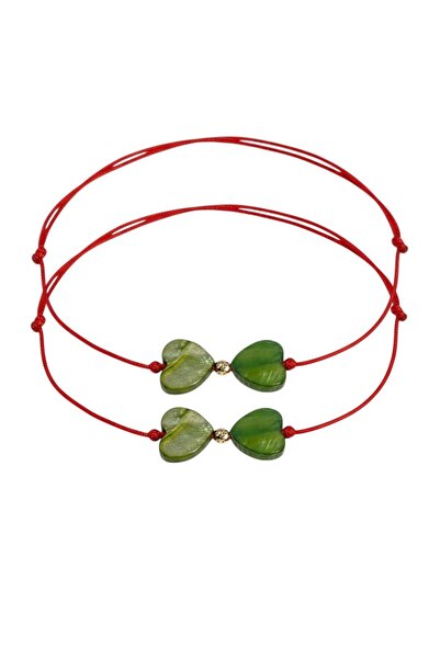 Zephyrs Bijoux SET Mother of pearl butterfly bracelet, 9K gold ball, adjustable