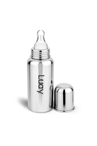 luay Stainless Steel feeding Bottle with Silicone Nipple Rust Free BPA Free N...