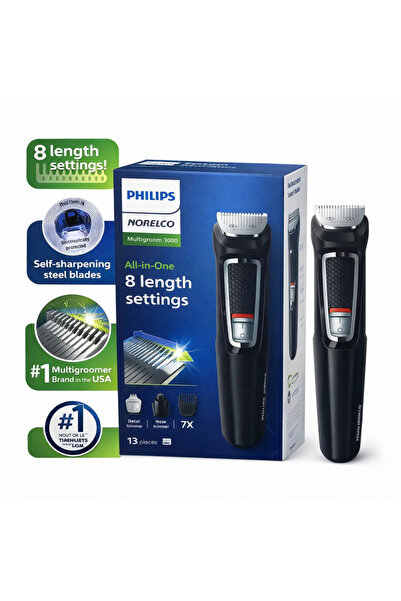 Generics Philips Norelco Multigroom 3000 13-Piece | All-In-One Grooming Trimmer