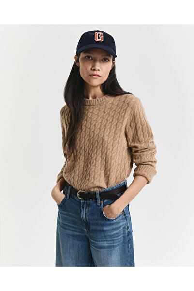 Gant Kadın Kahverengi Regular Fit Triko