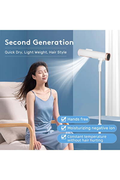 OrientC Standing Hair Dryer with Adjustable Stand – Hands Free Blow Dryer