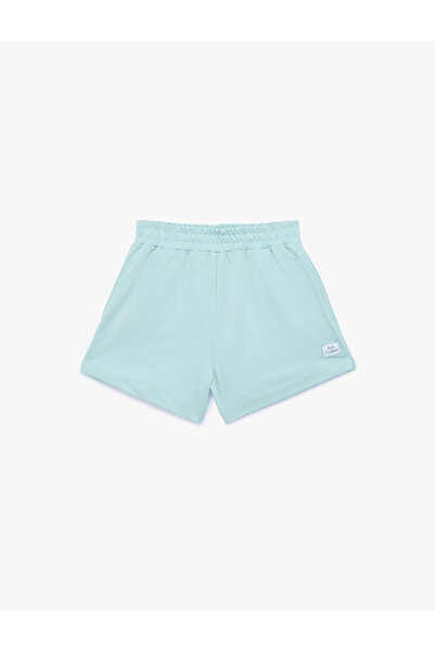 Koton Relax Fit Elastic Waist Pocketed Tag Printed Cotton Pack Mini Shorts