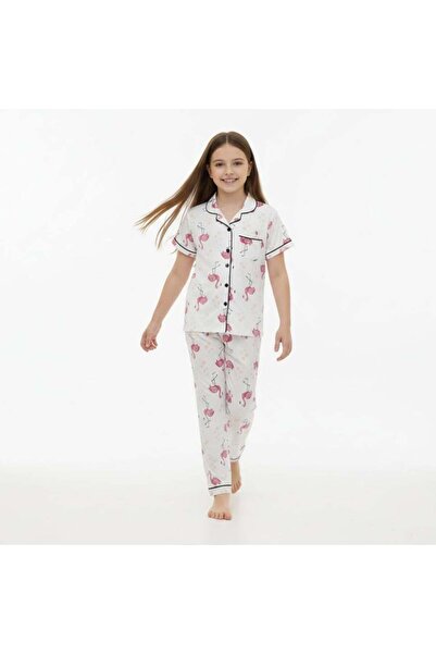 levanapajamas بيجاما بناتي كلاسيكية بنقشة الفلامينجو