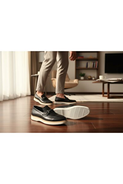 abar classic Men's Genuine De Leather Akosen Loa Loafers Kali Laceless Eva EV...