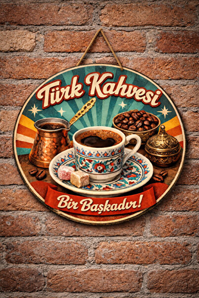 Mayeka Cafea turcească, cafea retro, ornament decorativ pentru ușă, panou din...