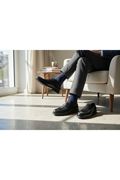 abar classic Men's Black Loafers L Loafers Genuine Leather Leather a Jurdan S...