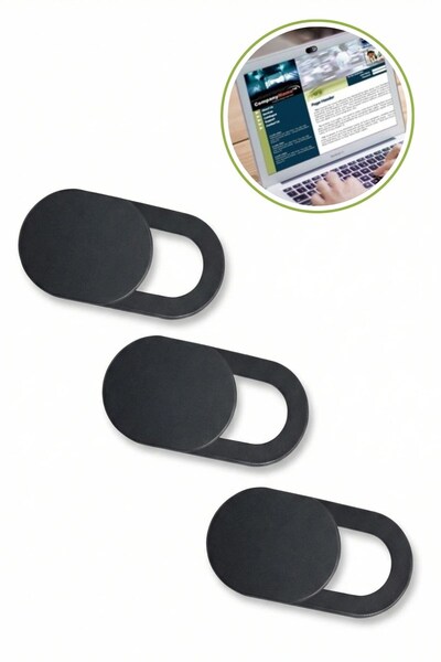 Buffer ® 3’lü Webcam Kapatıcı – Laptop, Tablet ve Telefon Uyumlu Gizlilik Kam...