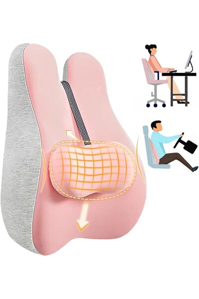Arabest وسادة دعم أسفل الظهر مُدفأة مع مؤقت، وسادة ظهر من إسفنج الذاكرة مع تد...