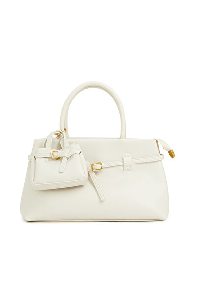 Dıvarese Bej Kadın Deri Bucket Çanta