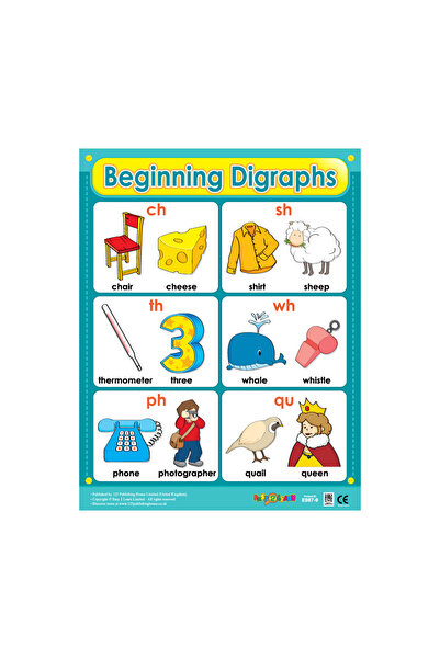 123Publishing House Beginning Digraphs - Wall Chart in English