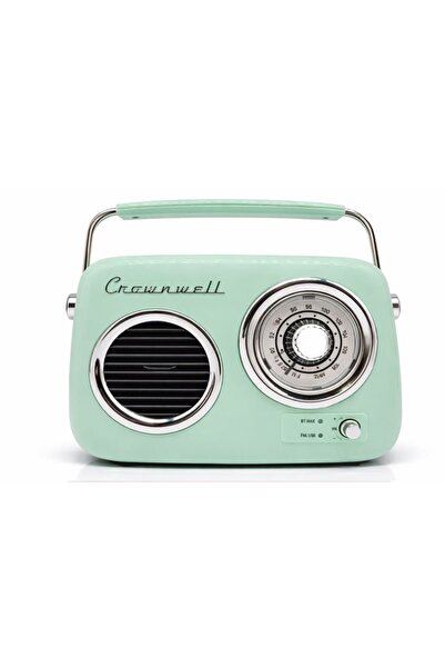 crownwel Retro Tasarımlı Bluetooth FM Radyo Mint Yeşil