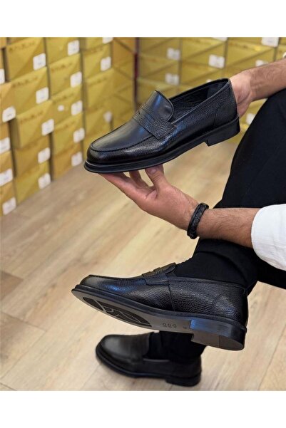 Parlak Hakiki Deri Makosen Fiyapalı Casuel Ayakkabı