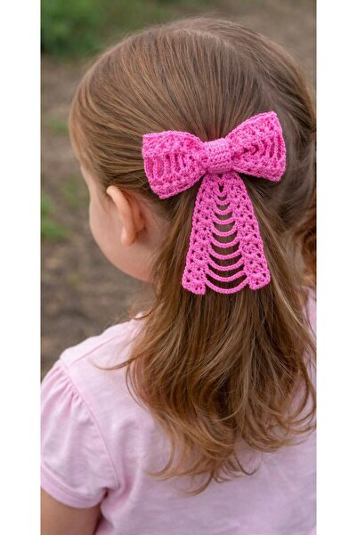 LİA CLİPS CO Girl's Pink Bow Hair Clip