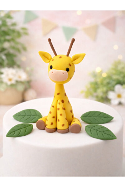 Maku home Safari Konsept Pasta Dekoru – Şeker Hamurundan Sevimli Zürafa figür...