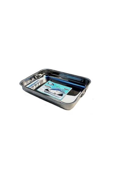Raki Rectangular Stainless Steel Tray 35x26x6cm with Handles