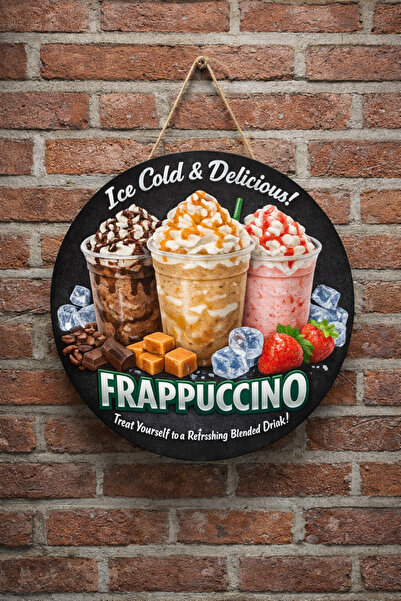 Mayeka Ornament de pictură murală cu cafea Frappuccino pentru cafenea, restau...
