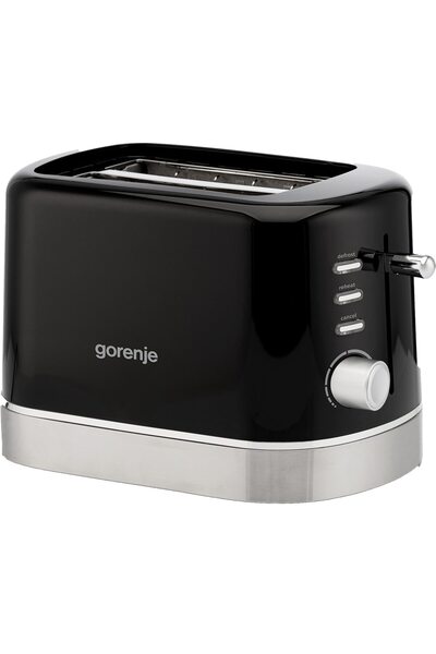 Gorenje Toaster T800DB, 2 slices, 800W, black-silver