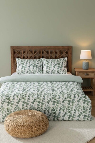 Rivaİstanbul Eukaliptus Bračni Pamuk lu Set posteljine