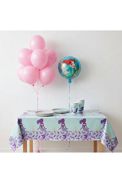 Umamiçe Mermaid Party Set – 10 Pink Balloons + 8-Plate Cup Set + Foil Balloon...