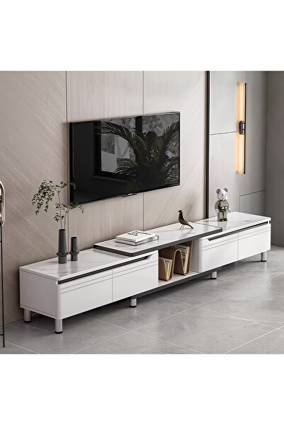 sharpdo حامل تلفزيون عصري قابل للتمديد لأجهزة التلفزيون من 55 إلى 75 بوصة، وح...