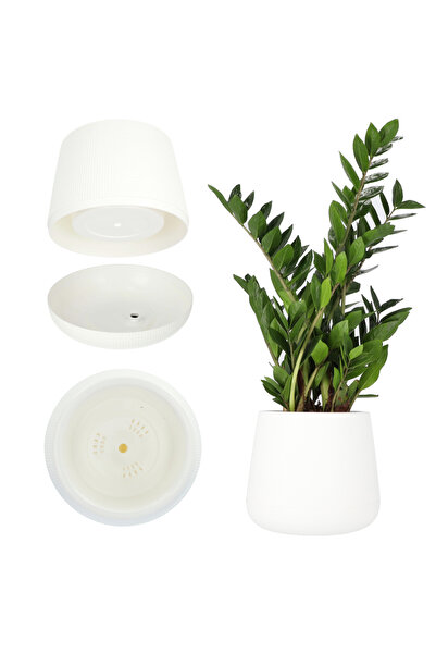 KADAX Ghiveci cu suport pentru flori 23 cm, capac din plută, suport pentru fl...