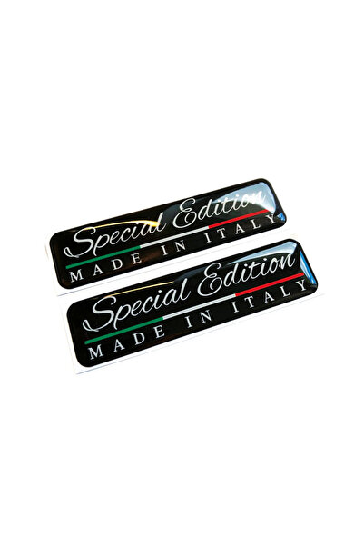 Redline Grafik Special Edition İtalyan Bayraklı 3D 2 Adet Sticker Redlinegrafik