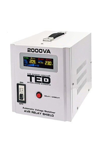 TED Electric Stabilizator retea automat 2000VA 1200W cu Ecran LCD si Sinusoid...